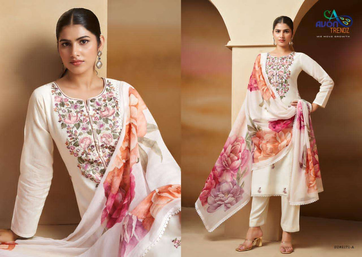 Avon Trendz Suhana Linen Pakistani Suit - Amrah Wholesale
