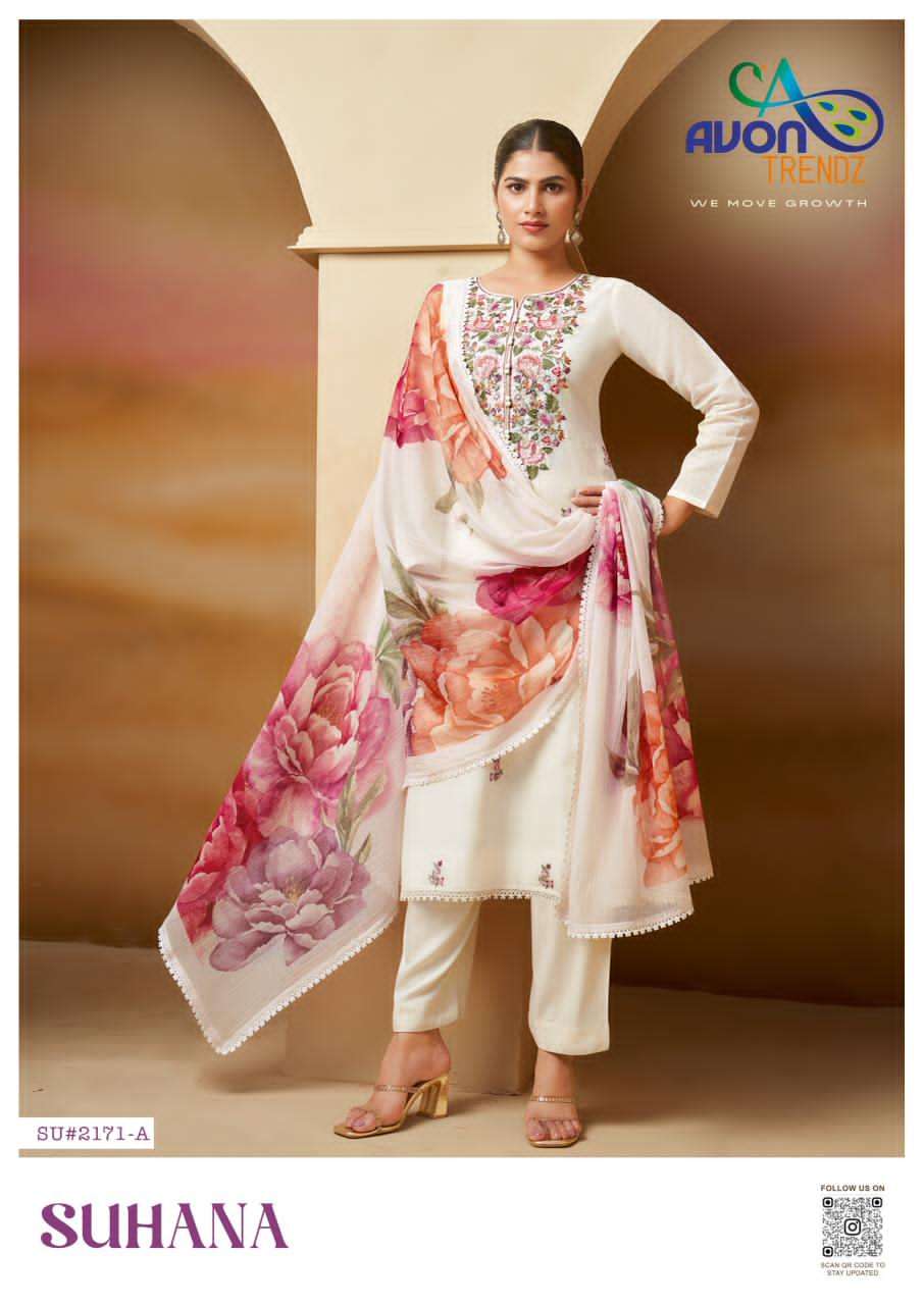 Avon Trendz Suhana Linen Pakistani Suit - Amrah Wholesale