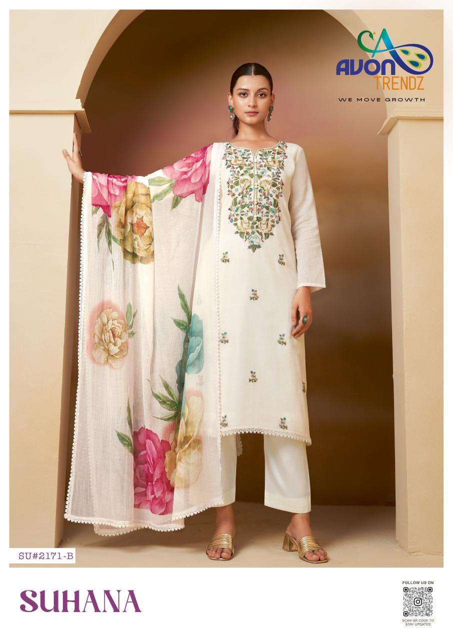 Avon Trendz Suhana Linen Pakistani Suit - Amrah Wholesale