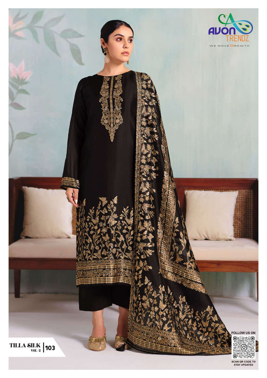 Avon Trendz Tilla Silk Vol 2 Silk Dress Material