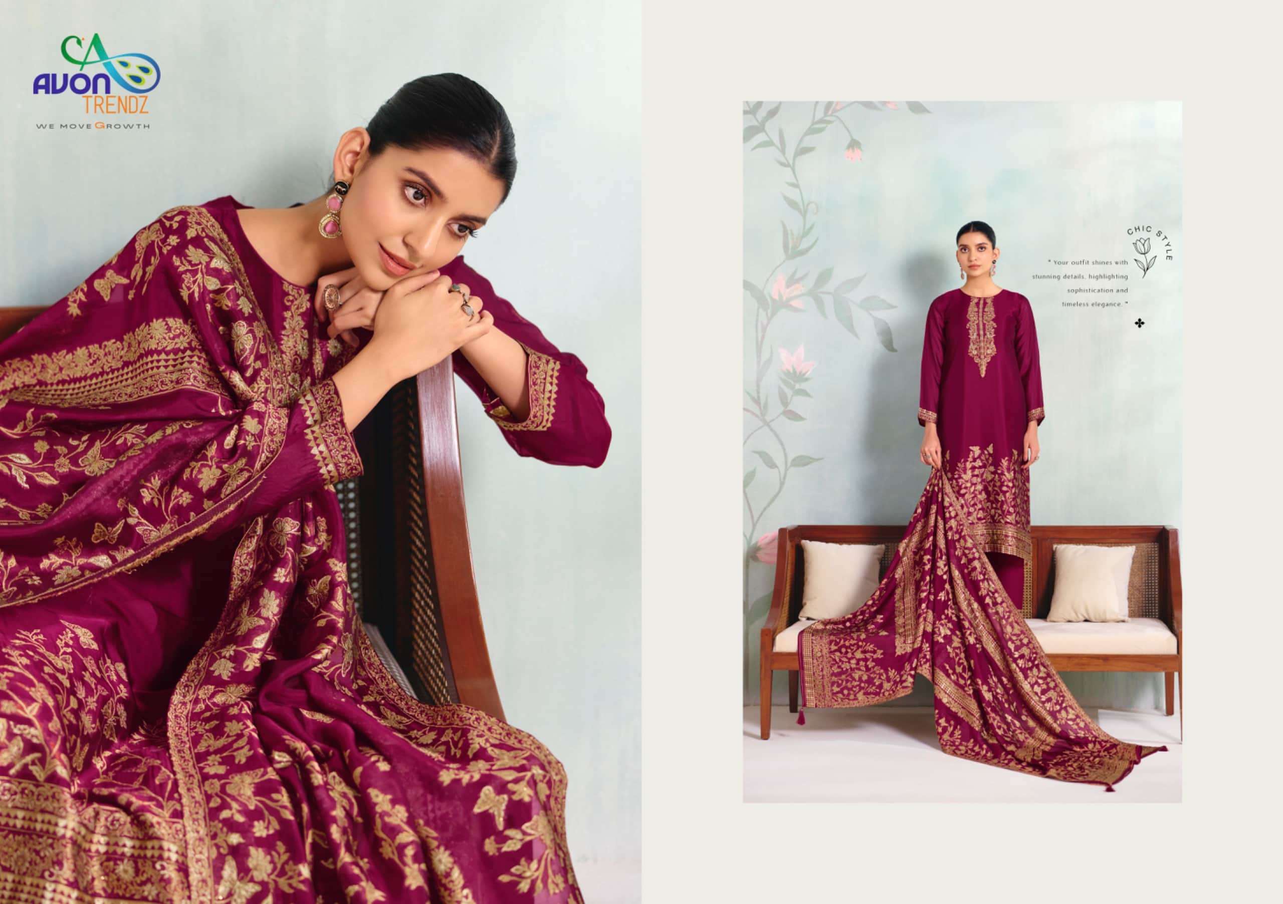 Avon Trendz Tilla Silk Vol 2 Silk Dress Material