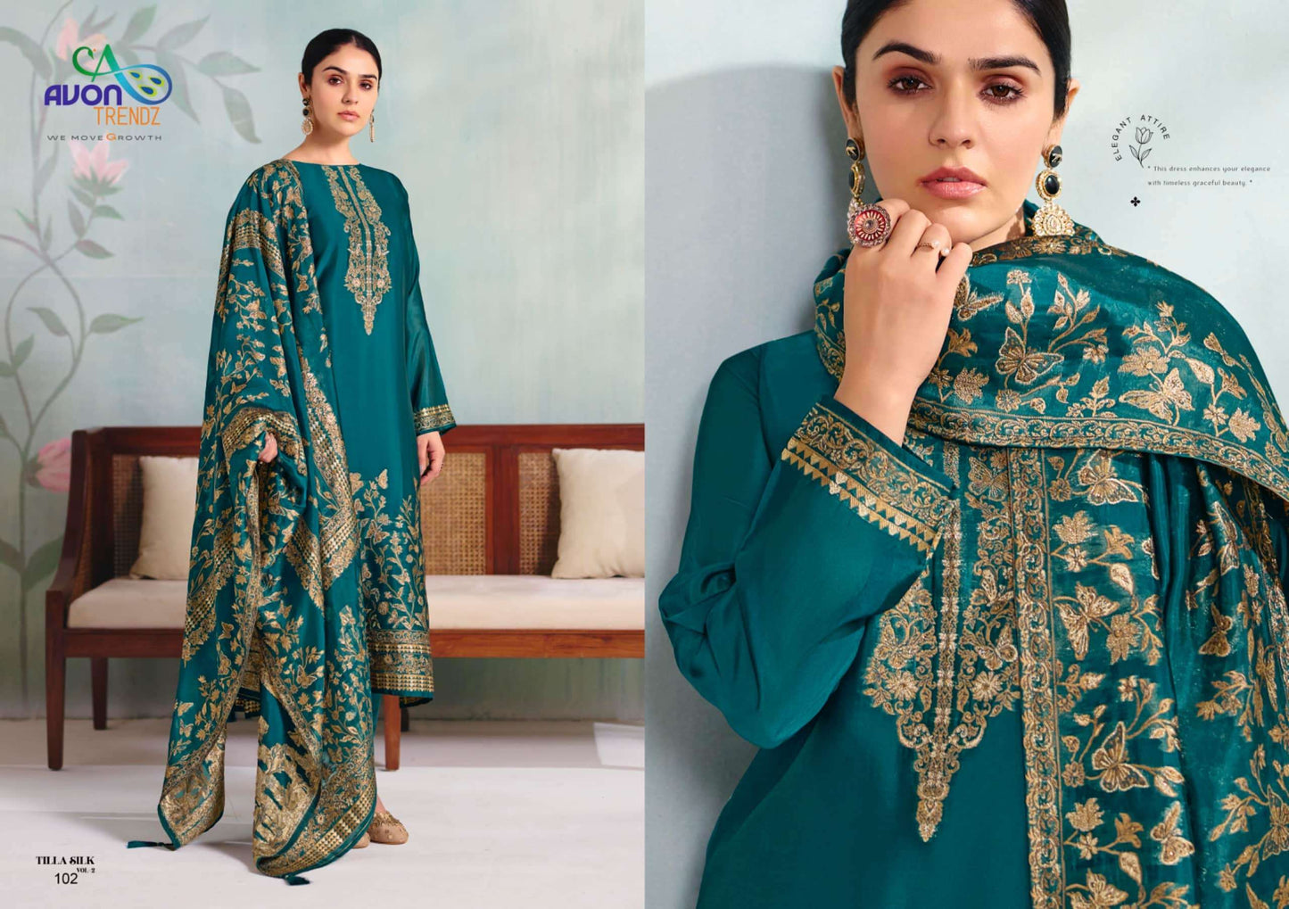 Avon Trendz Tilla Silk Vol 2 Silk Dress Material