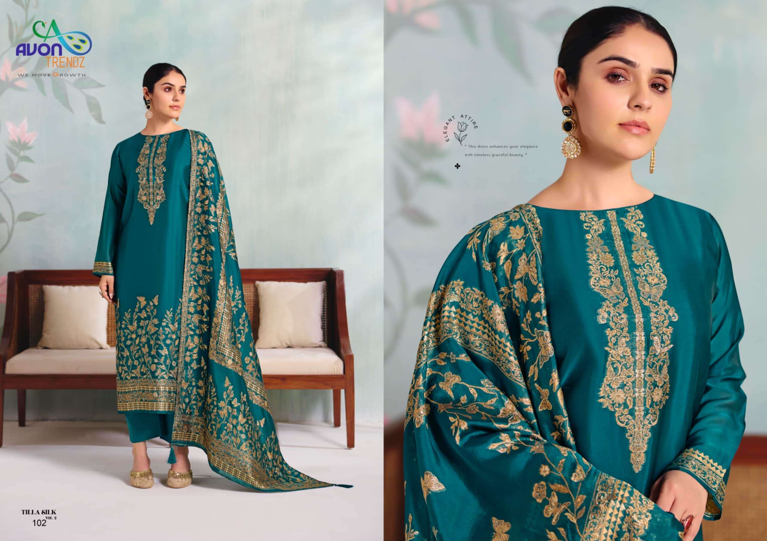 Avon Trendz Tilla Silk Vol 2 Silk Dress Material