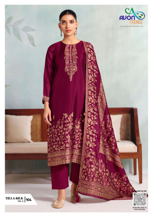 Avon Trendz Tilla Silk Vol 2 Silk Dress Material