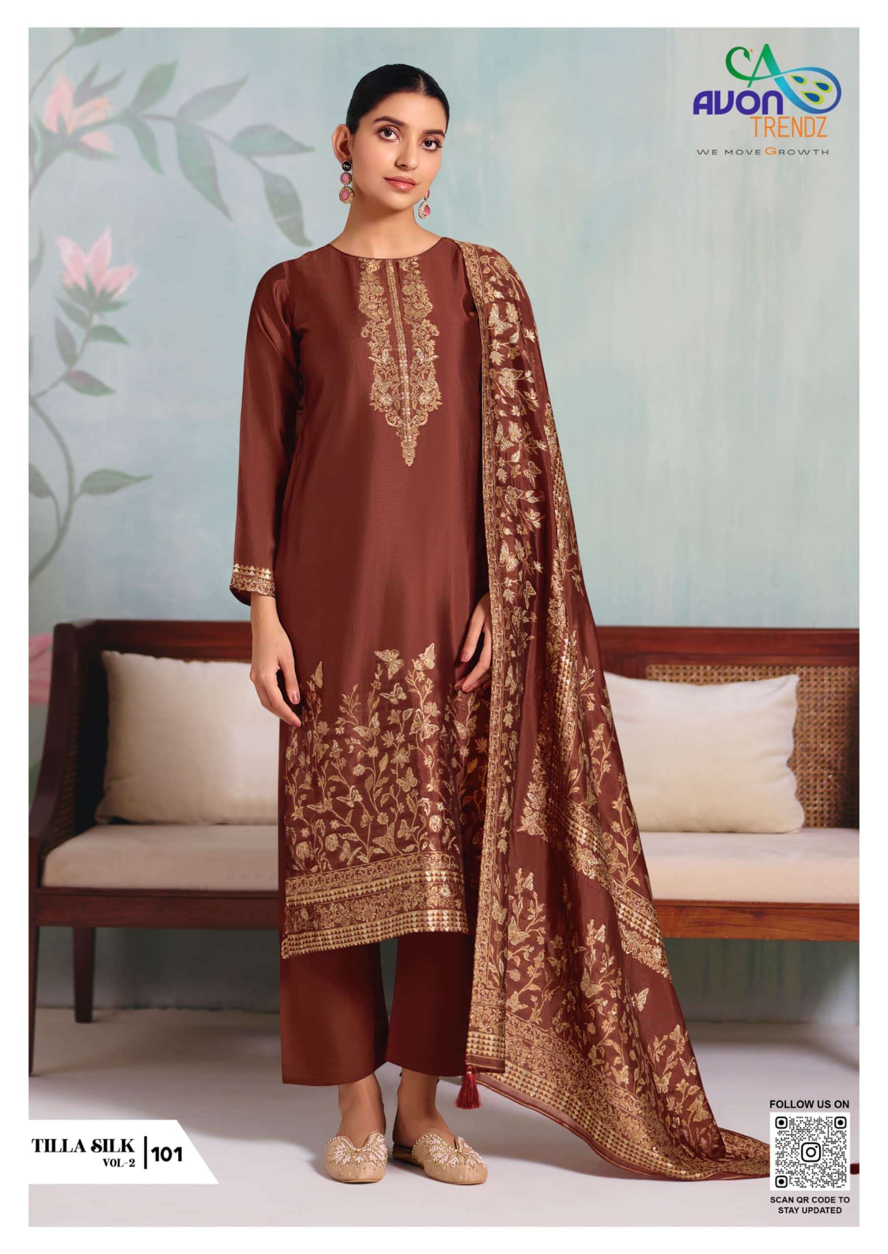 Avon Trendz Tilla Silk Vol 2 Silk Dress Material
