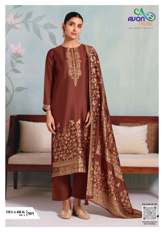 Avon Trendz Tilla Silk Vol 2 Silk Dress Material