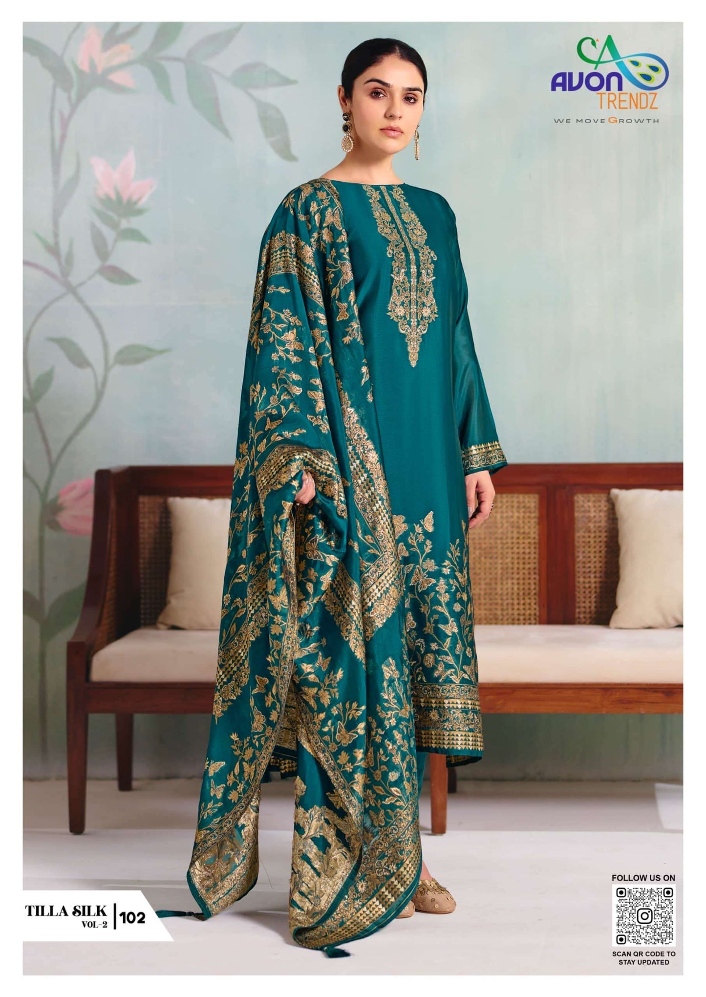 Avon Trendz Tilla Silk Vol 2 Silk Dress Material