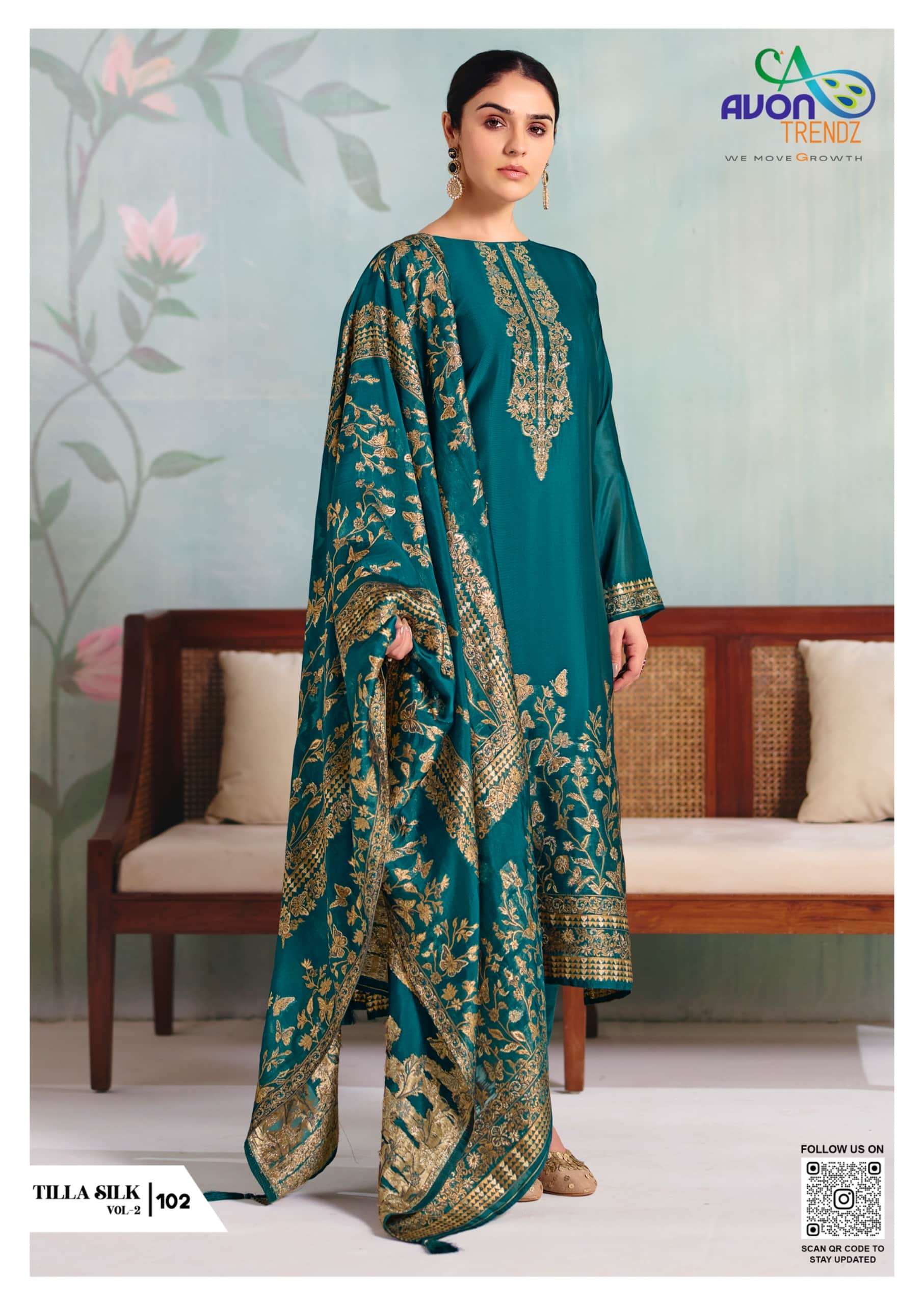 Avon Trendz Tilla Silk Vol 2 Silk Dress Material