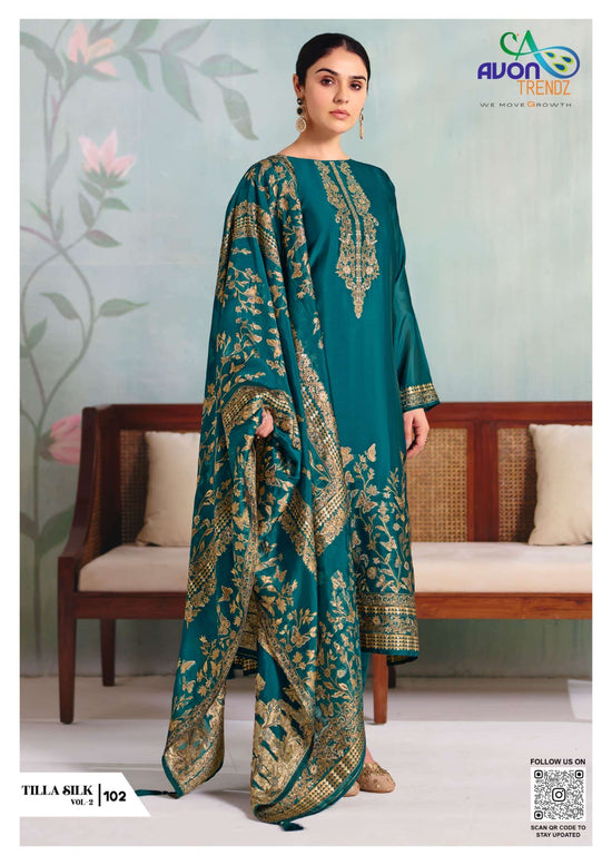 Avon Trendz Tilla Silk Vol 2 Silk Dress Material