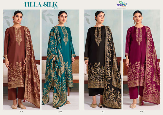 Avon Trendz Tilla Silk Vol 2 Silk Dress Material