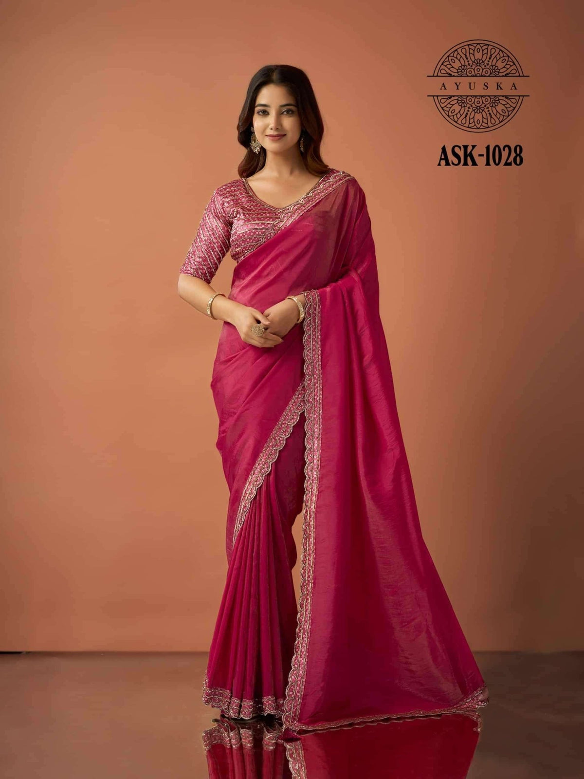 Ayushka 1028 Colors Organza Silk Party Wear Designer Saree Wholesale - Amrah Wholesale