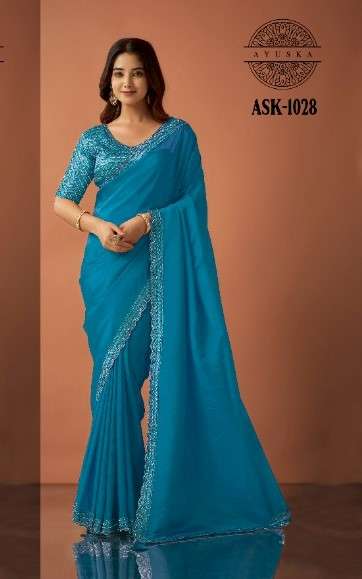 Ayushka 1028 Colors Organza Silk Party Wear Designer Saree Wholesale - Amrah Wholesale
