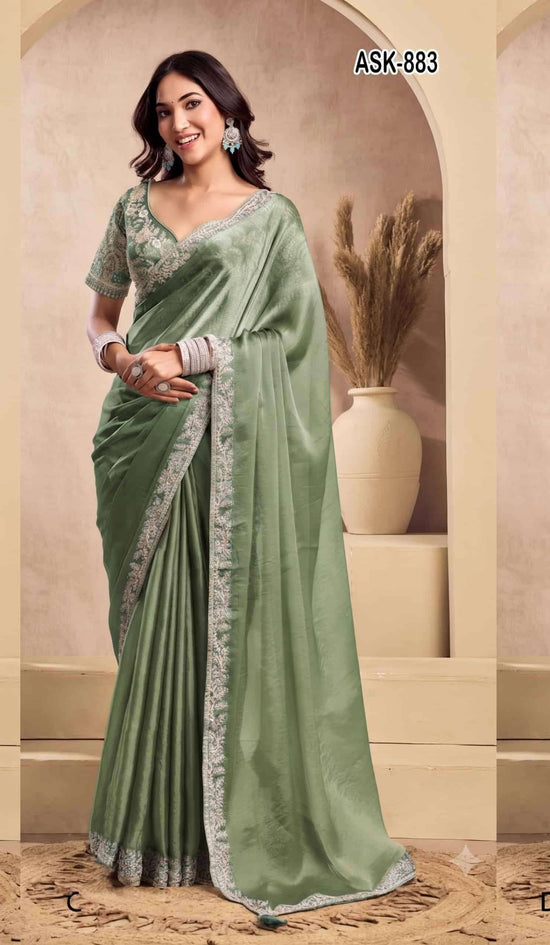 Ayushka 883 Colors Tissue Organza Silk Designer Saree Wholesale Collection