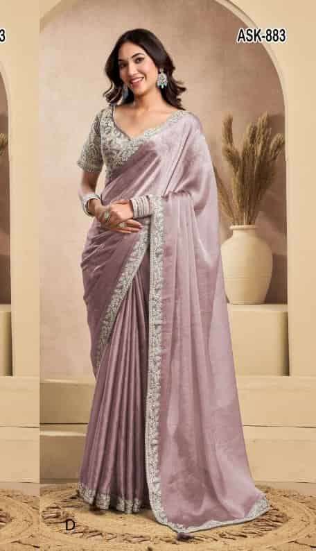 Ayushka 883 Colors Tissue Organza Silk Designer Saree Wholesale Collection