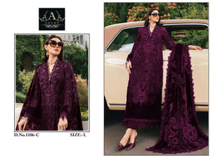 Azure 1106 Unstitched Pakistani Suit - Amrah Wholesale