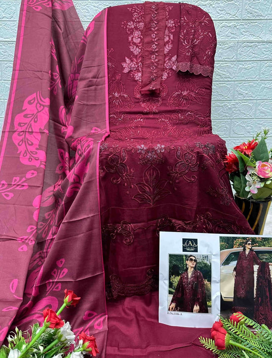 Azure 1106 Unstitched Pakistani Suit - Amrah Wholesale