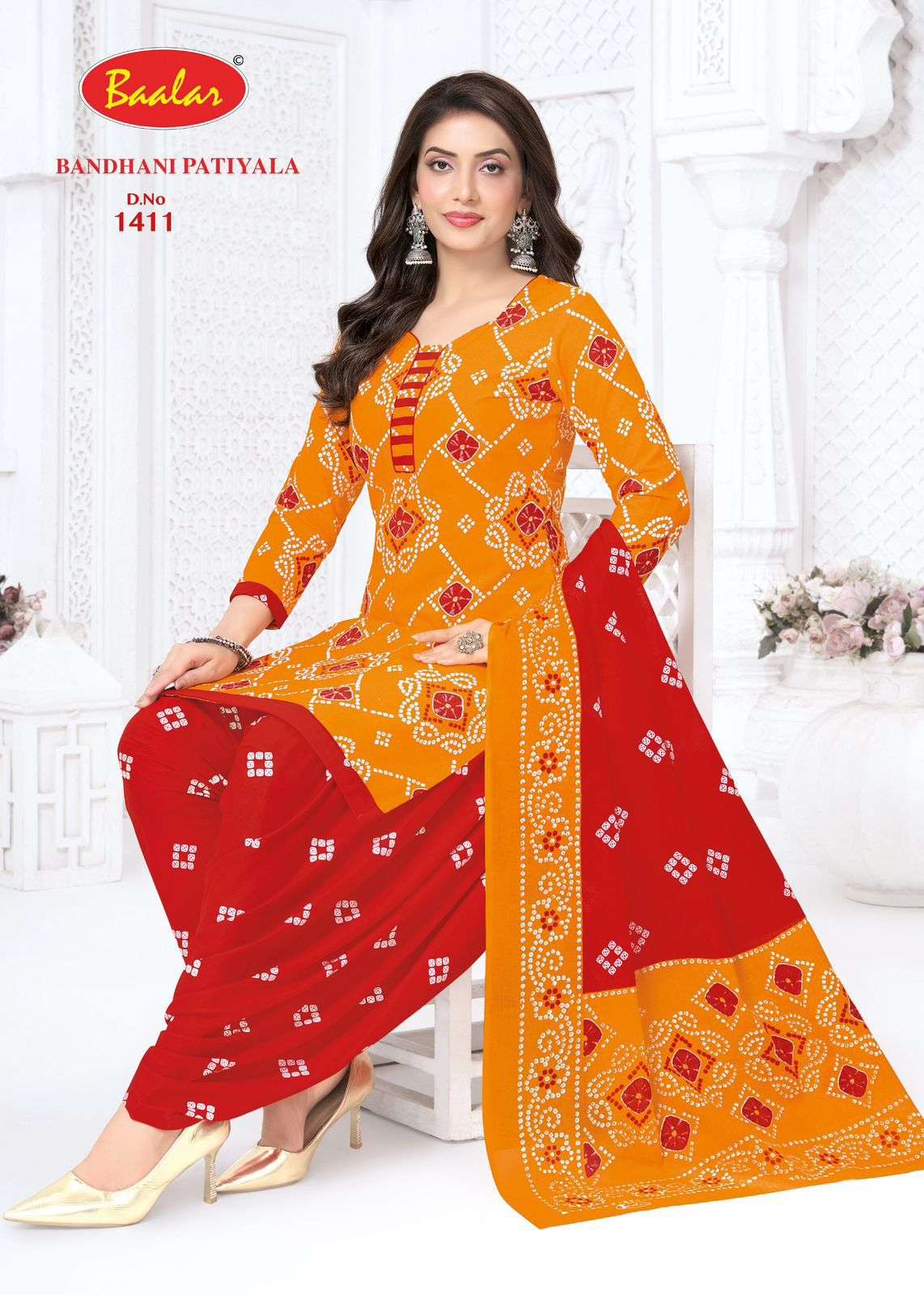 Baalar Fabrics Bandhani Patiyala Vol 14 Cotton Dress Material
