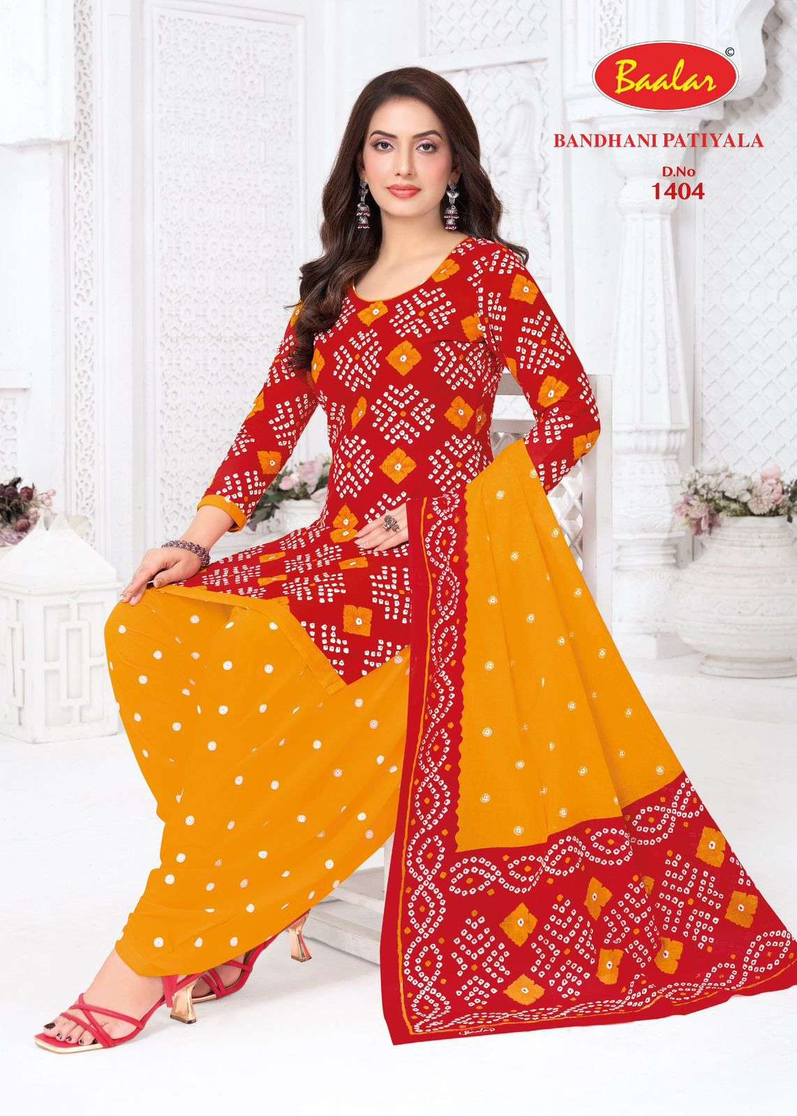 Baalar Fabrics Bandhani Patiyala Vol 14 Cotton Dress Material