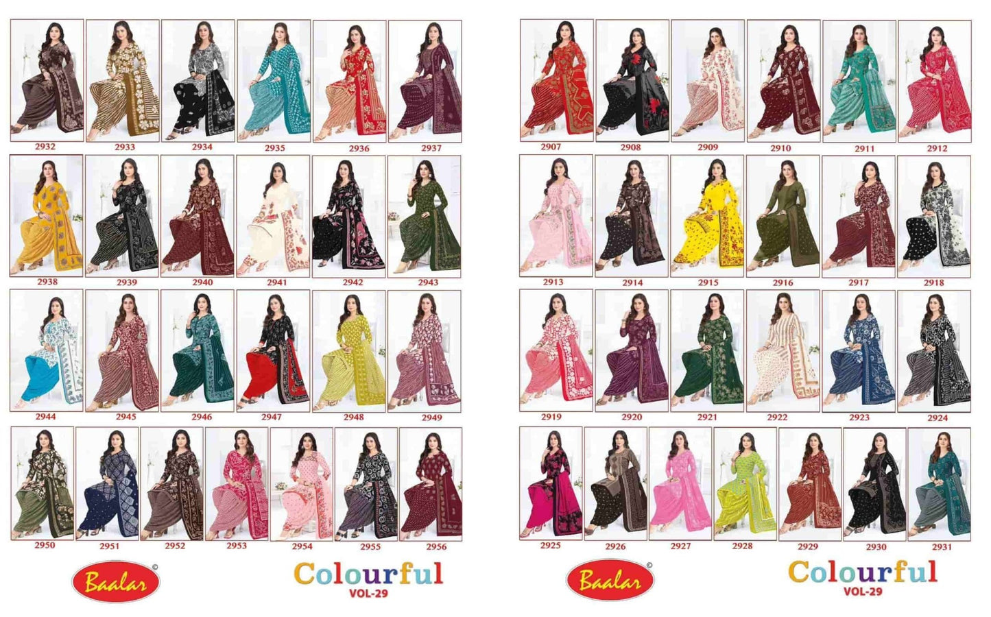 Baalar Colourful Vol 29 Pure Cotton Dress Material - Amrah Wholesale