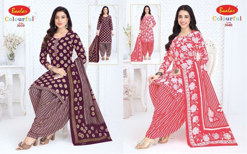 Baalar Colourful Vol 30 Pure Cotton Printed Dress Material