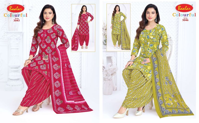 Baalar Colourful Vol 30 Pure Cotton Printed Dress Material
