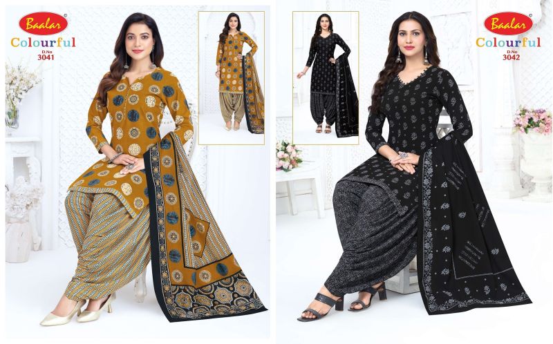 Baalar Colourful Vol 30 Pure Cotton Printed Dress Material