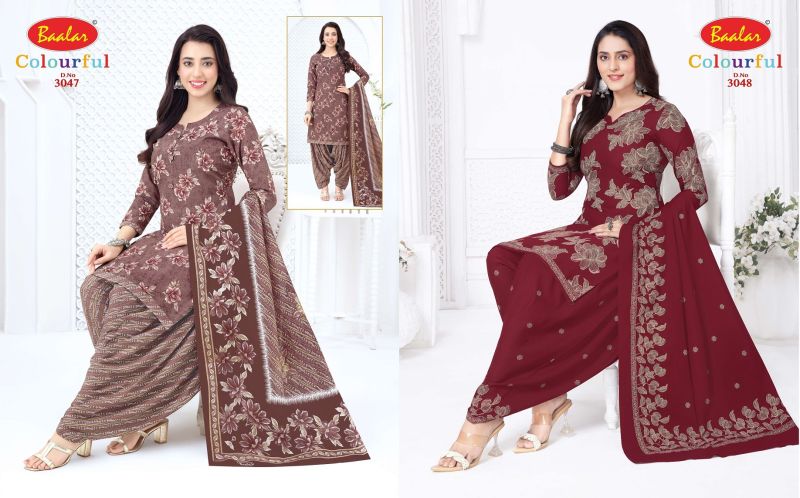 Baalar Colourful Vol 30 Pure Cotton Printed Dress Material