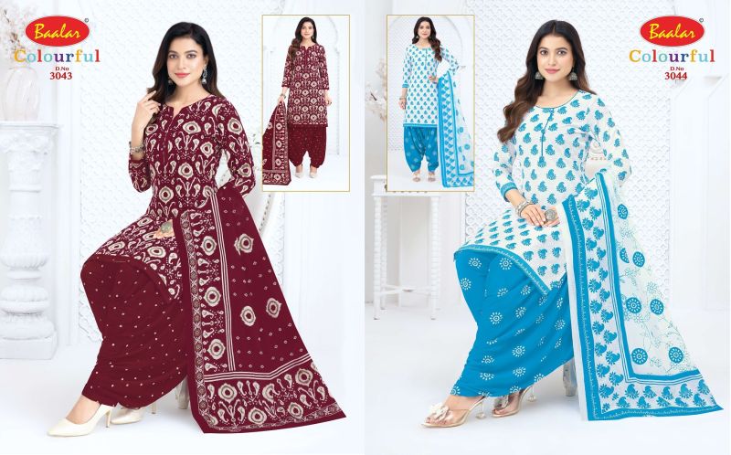Baalar Colourful Vol 30 Pure Cotton Printed Dress Material