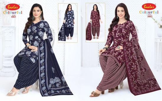 Baalar Colourful Vol 30 Pure Cotton Printed Dress Material