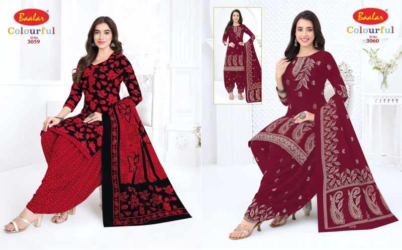 Baalar Colourful Vol 30 Pure Cotton Printed Dress Material