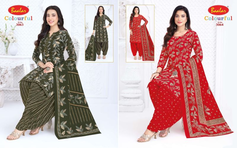 Baalar Colourful Vol 30 Pure Cotton Printed Dress Material