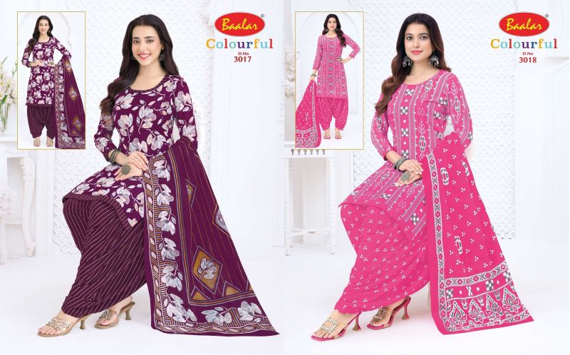 Baalar Colourful Vol 30 Pure Cotton Printed Dress Material