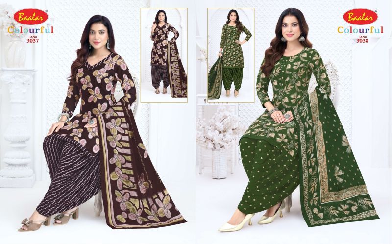 Baalar Colourful Vol 30 Pure Cotton Printed Dress Material