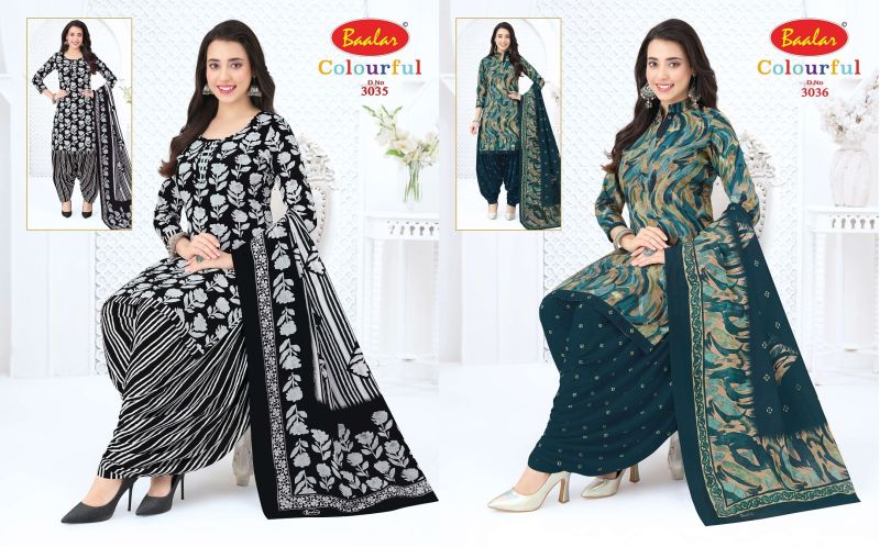 Baalar Colourful Vol 30 Pure Cotton Printed Dress Material
