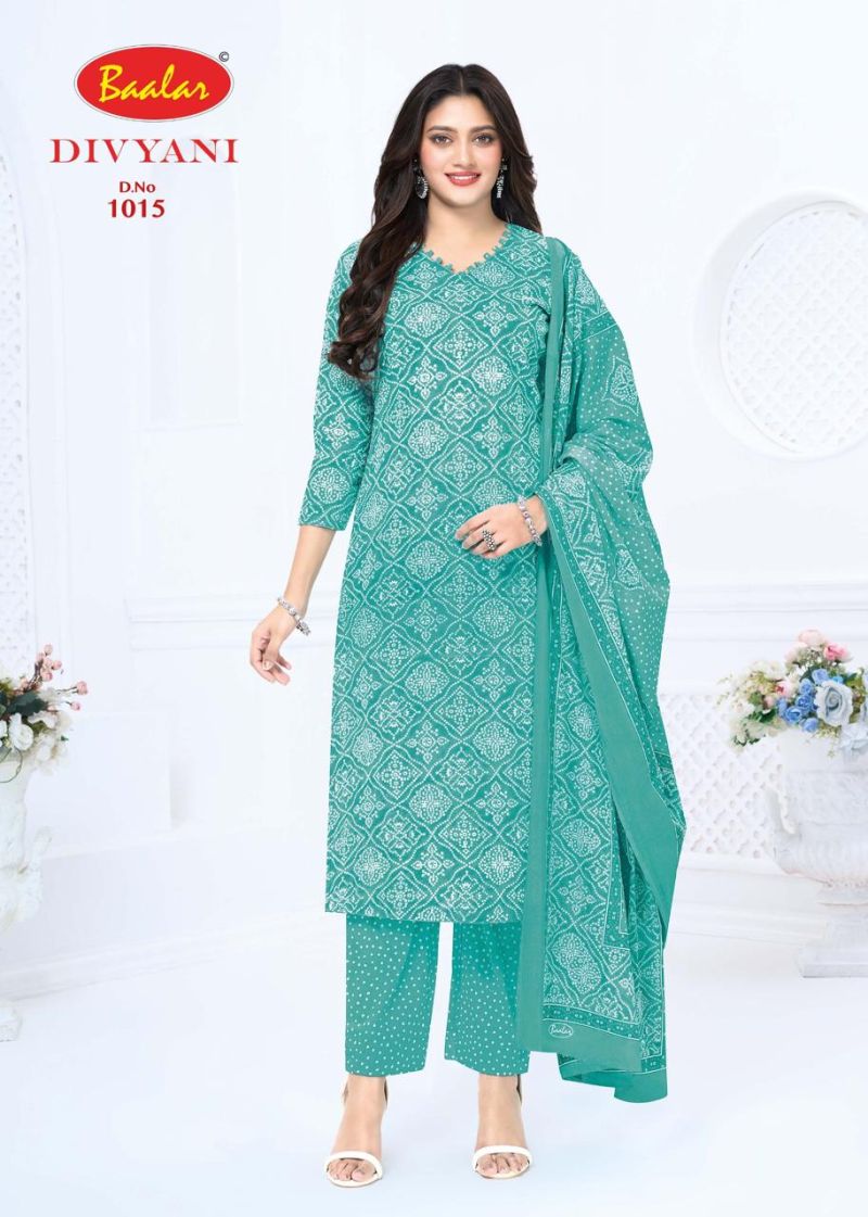 Baalar Divyani Vol 1 Cotton Printed Fancy Dress Material