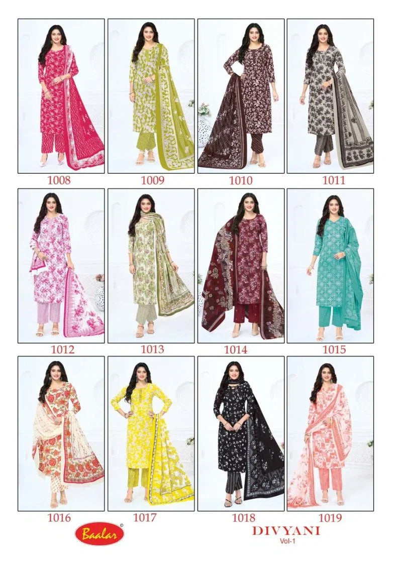 Baalar Divyani Vol 1 Cotton Printed Fancy Dress Material