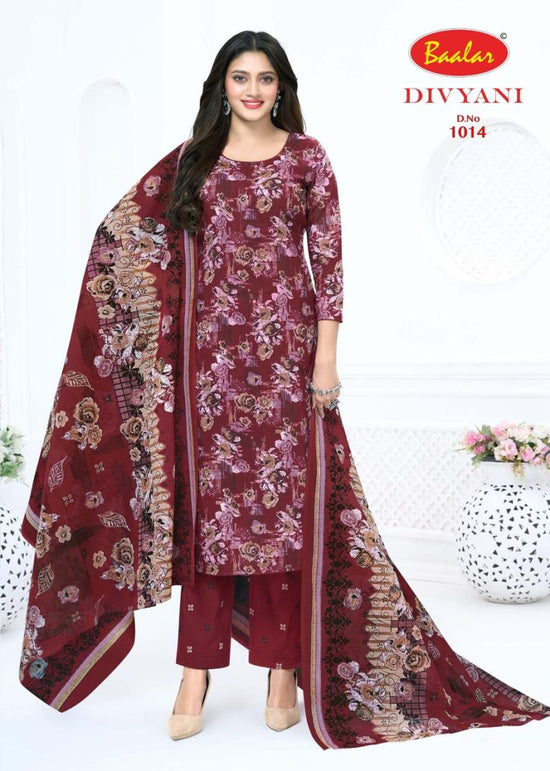 Baalar Divyani Vol 1 Cotton Printed Fancy Dress Material