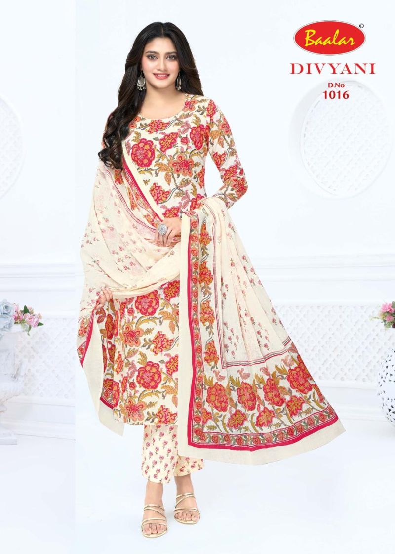 Baalar Divyani Vol 1 Cotton Printed Fancy Dress Material