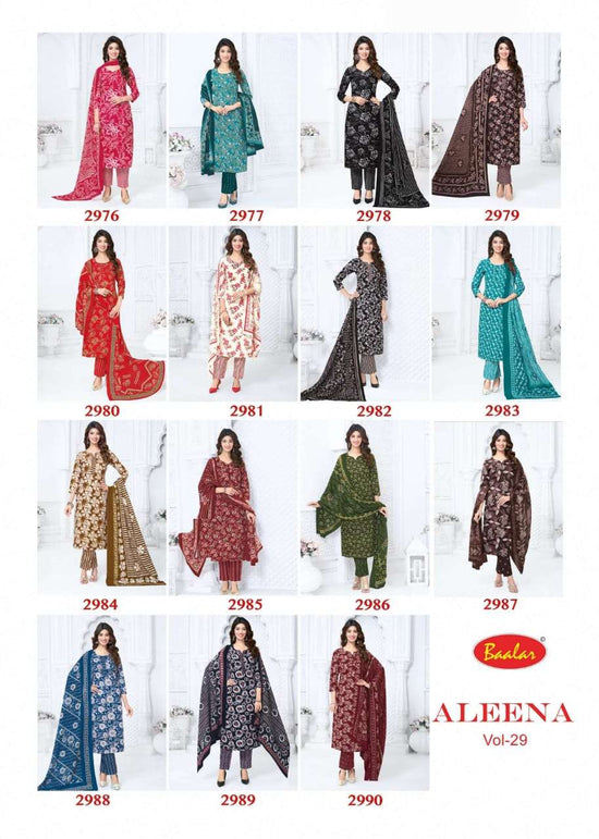 Baalar Fabrics Aleena Vol 29 Cotton Dress Material - Amrah Wholesale
