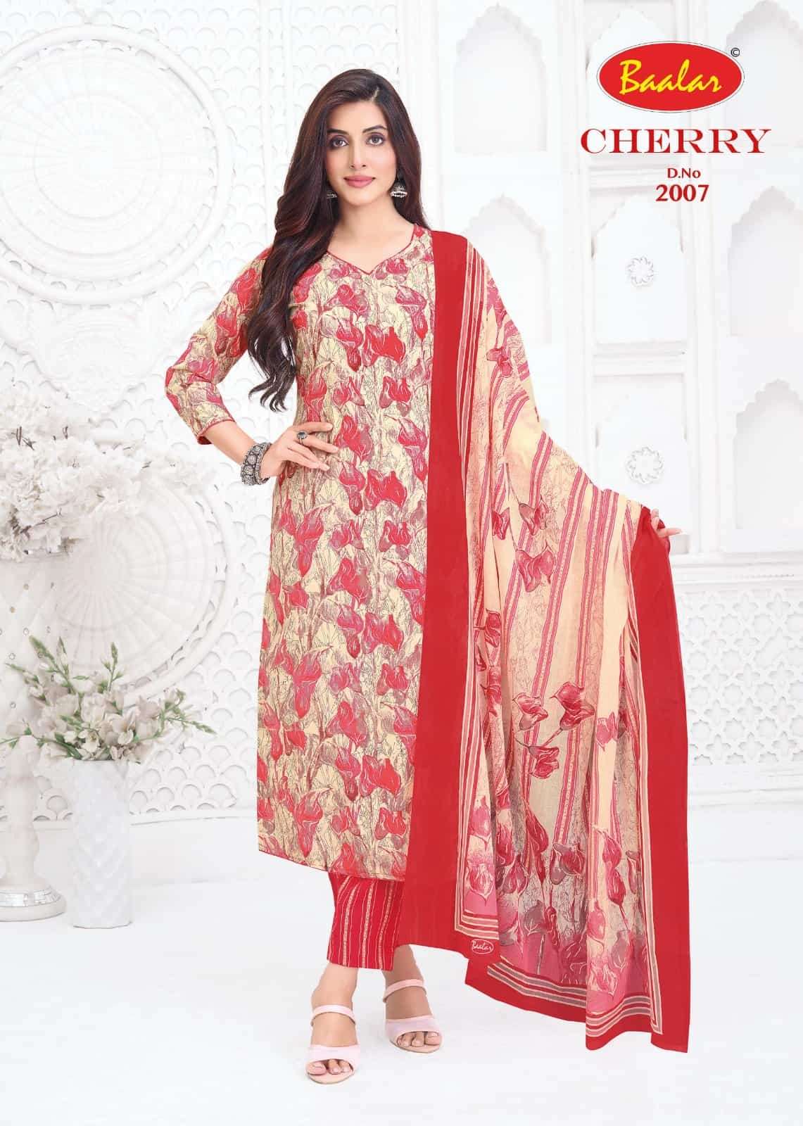 Baalar Fabrics Cherry Vol 2 Pure Lawn Cotton Dress Material