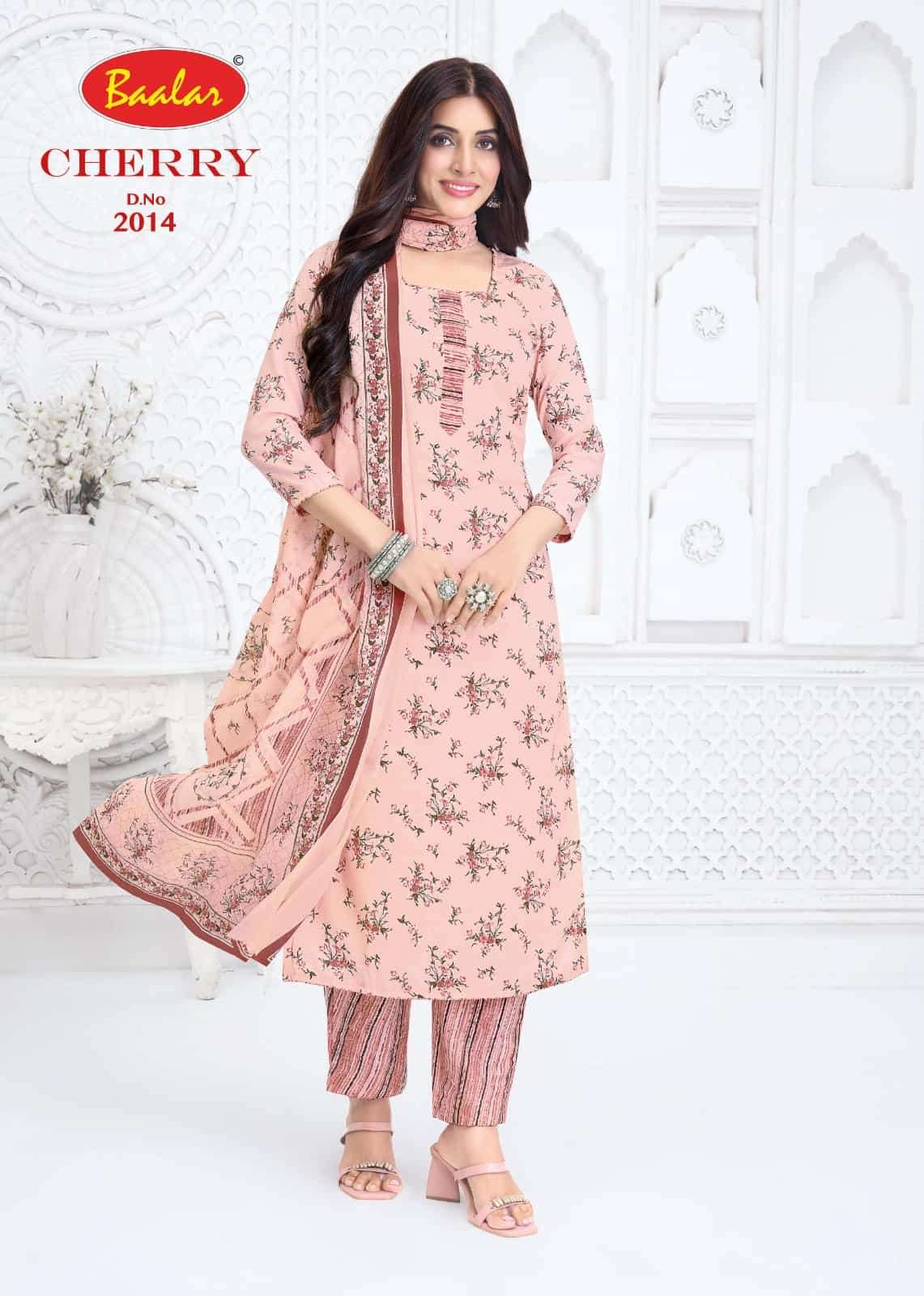 Baalar Fabrics Cherry Vol 2 Pure Lawn Cotton Dress Material