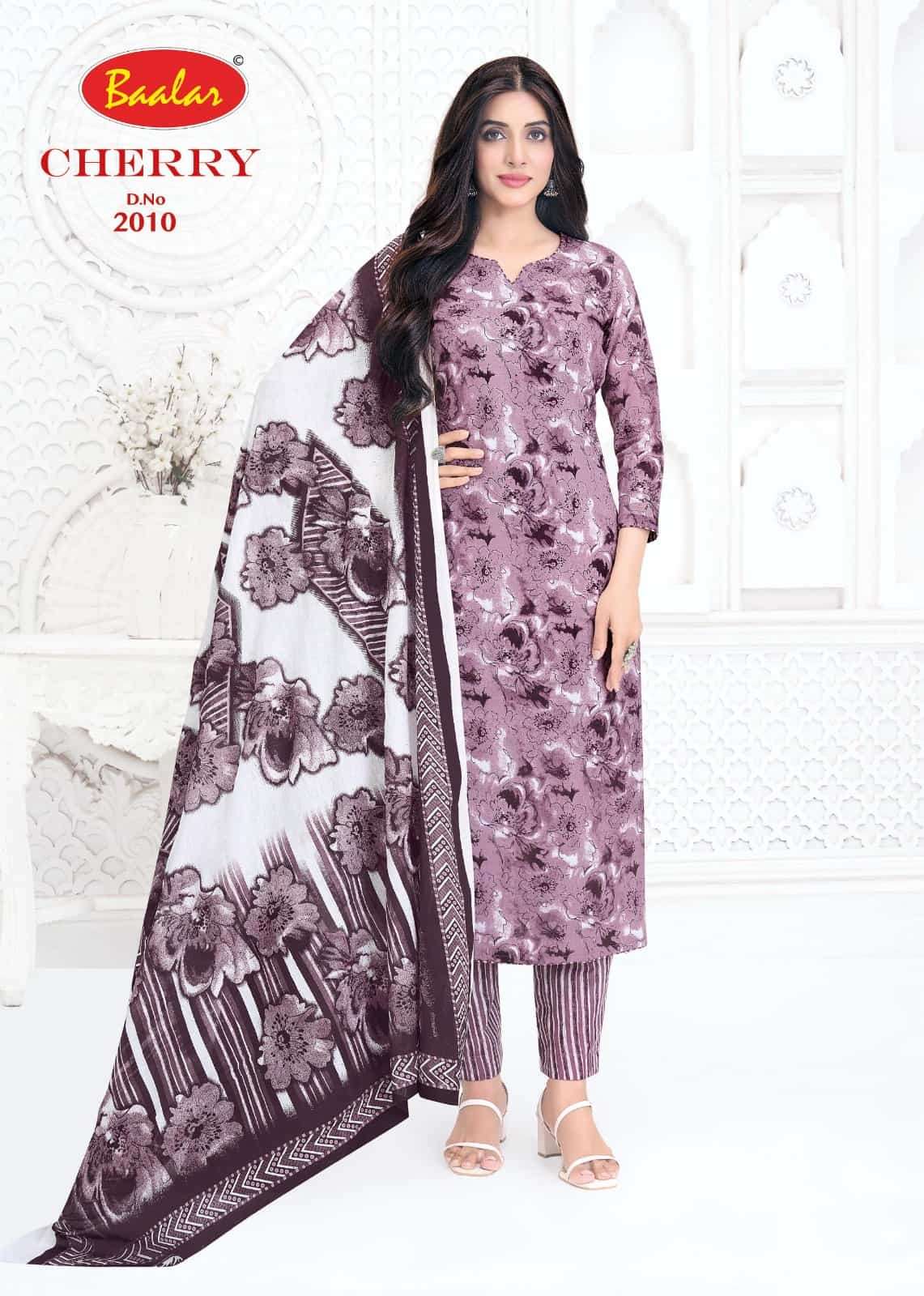 Baalar Fabrics Cherry Vol 2 Pure Lawn Cotton Dress Material