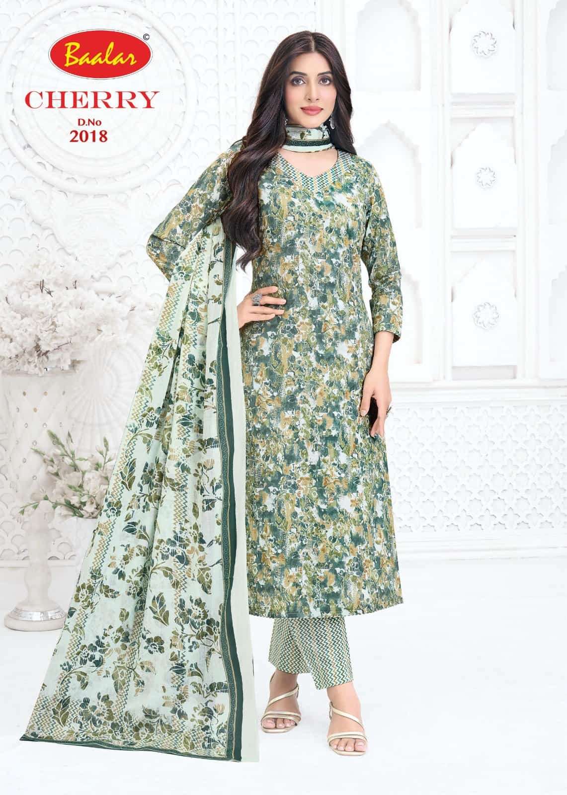 Baalar Fabrics Cherry Vol 2 Pure Lawn Cotton Dress Material