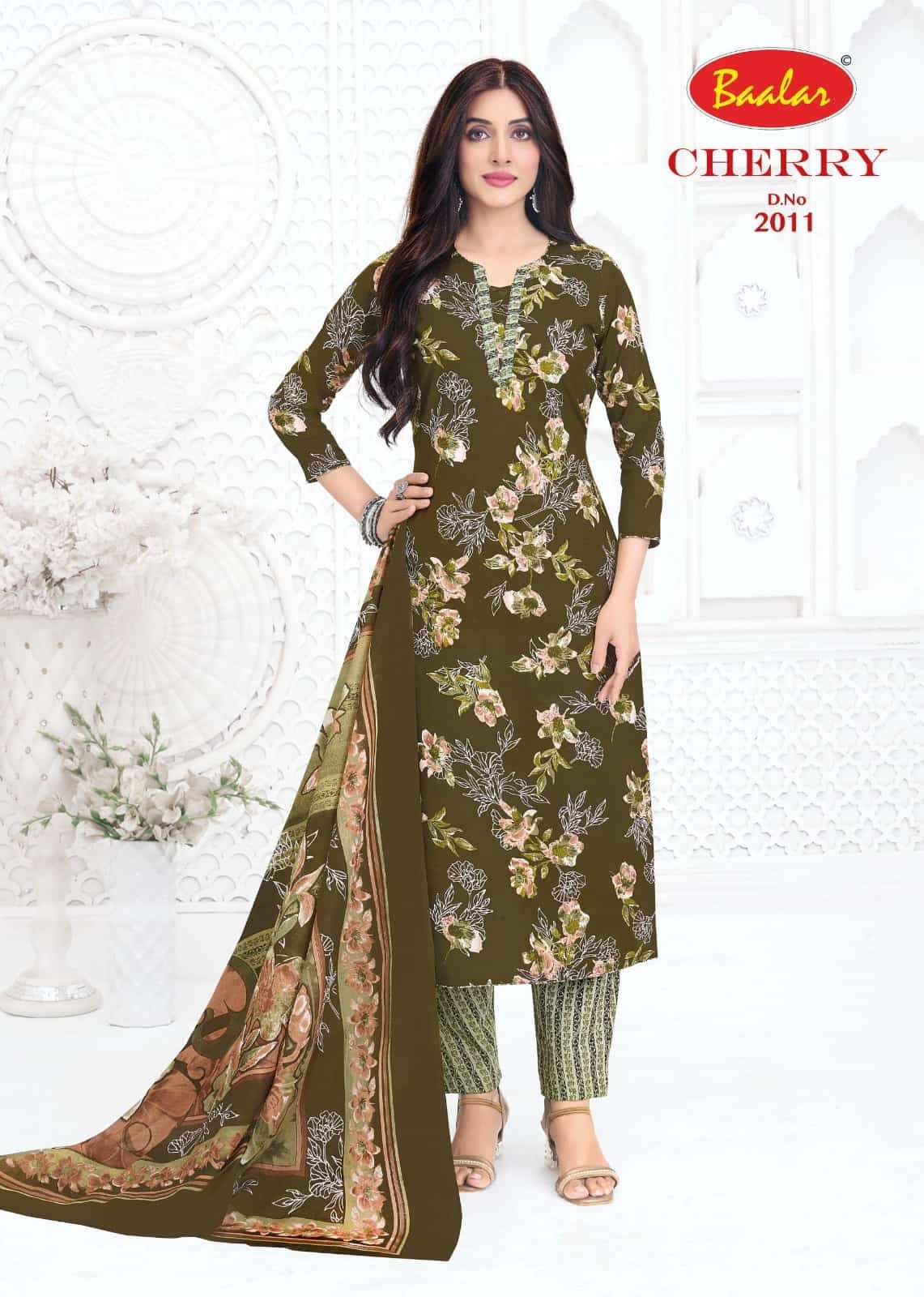 Baalar Fabrics Cherry Vol 2 Pure Lawn Cotton Dress Material