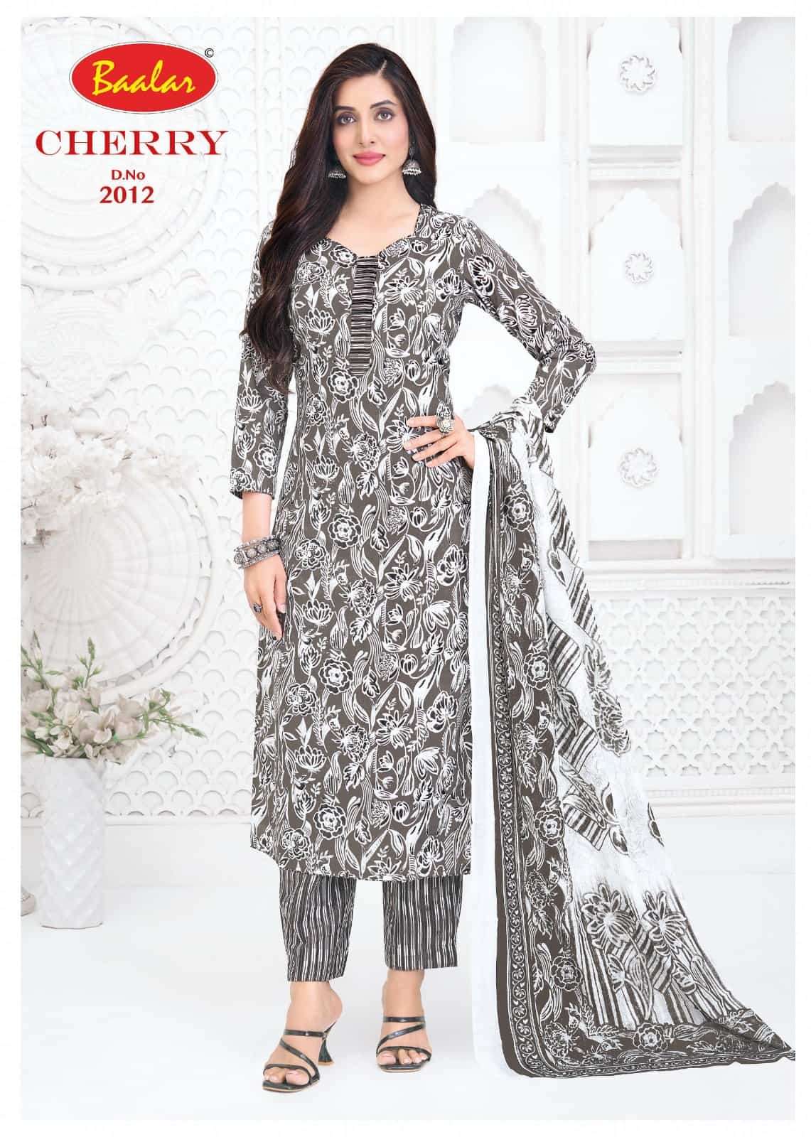 Baalar Fabrics Cherry Vol 2 Pure Lawn Cotton Dress Material