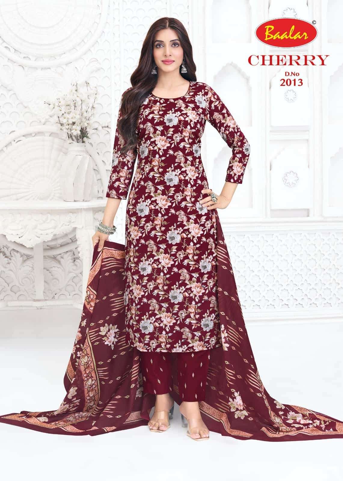Baalar Fabrics Cherry Vol 2 Pure Lawn Cotton Dress Material