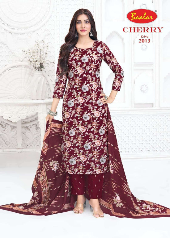 Baalar Fabrics Cherry Vol 2 Pure Lawn Cotton Dress Material