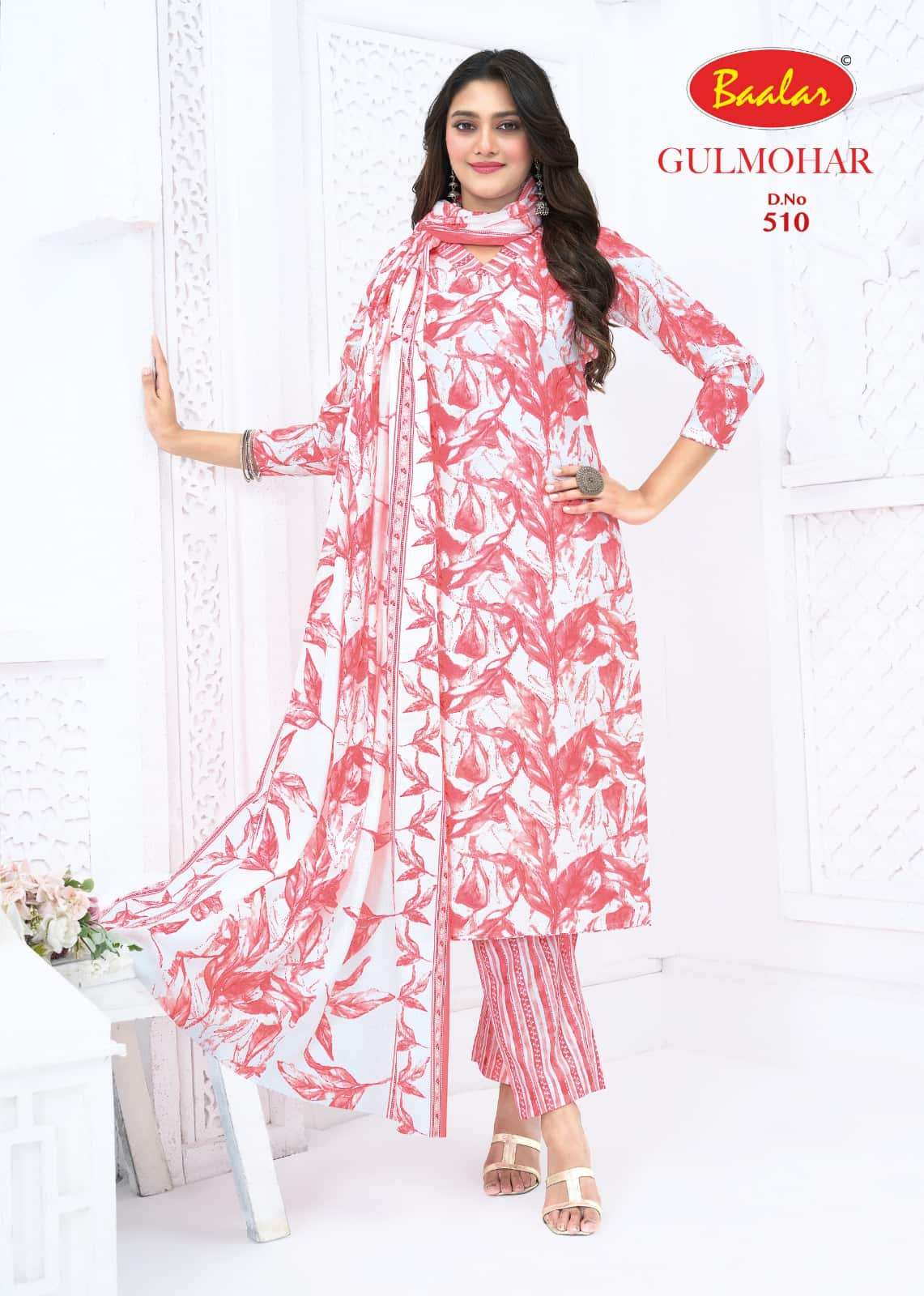 Baalar Gulmohar Vol 5 Pure Lawn Cotton Dress Material - Amrah Wholesale