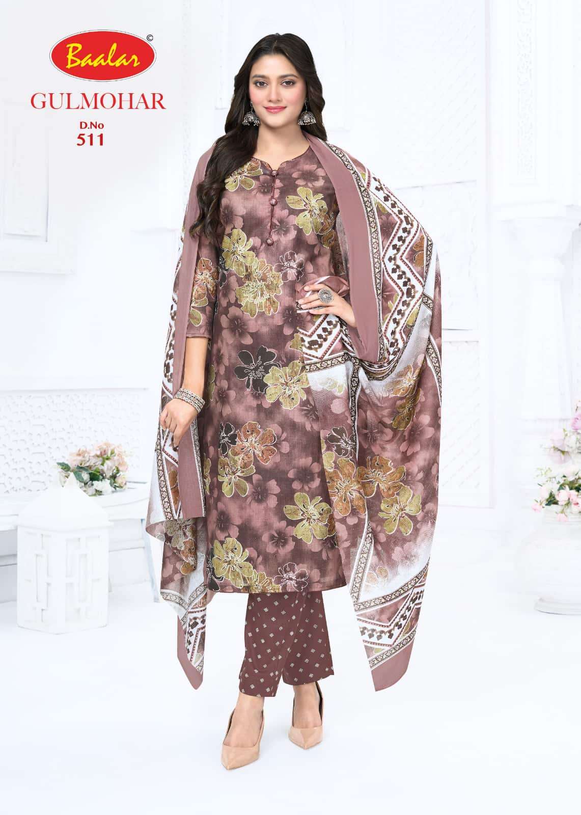 Baalar Gulmohar Vol 5 Pure Lawn Cotton Dress Material - Amrah Wholesale
