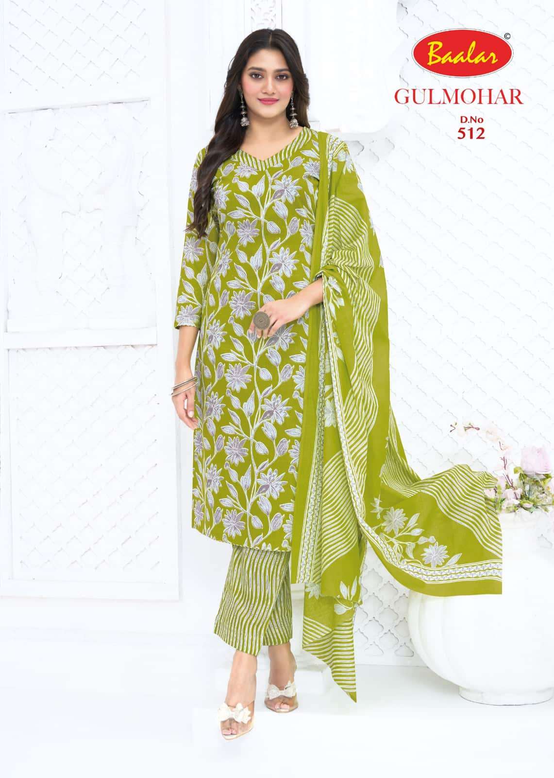 Baalar Gulmohar Vol 5 Pure Lawn Cotton Dress Material - Amrah Wholesale